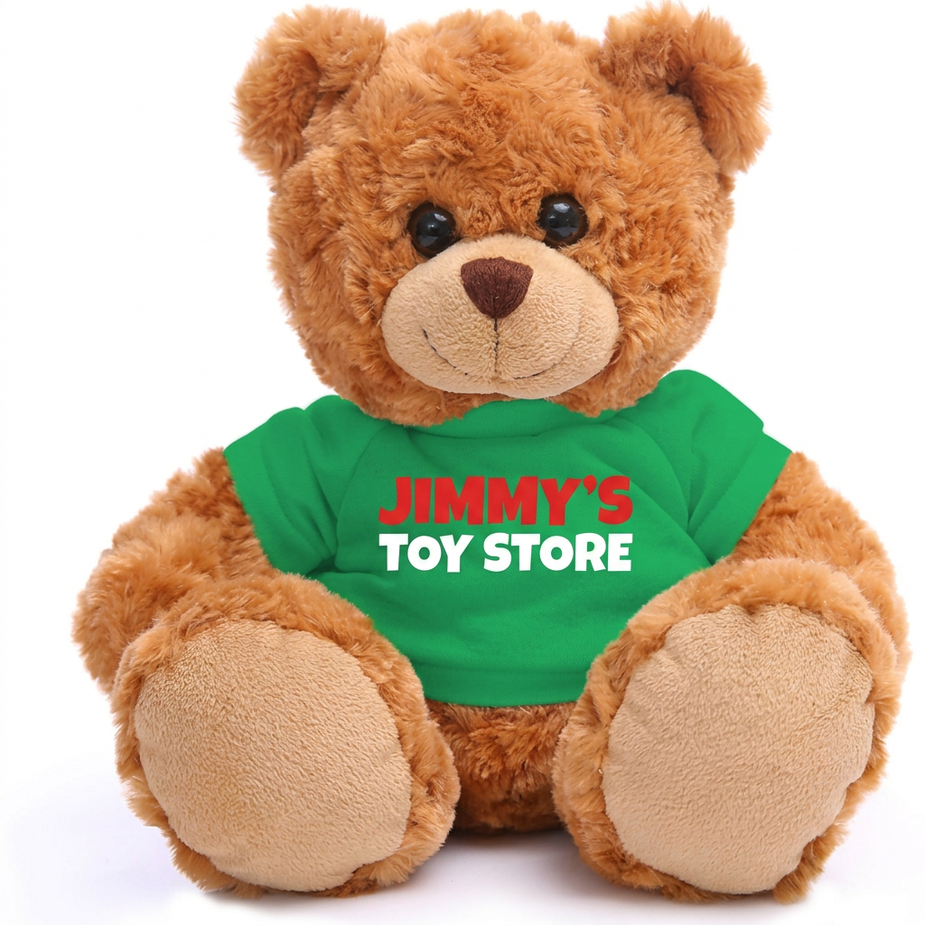 Jimmy’s Classic Cuddly Teddy Bear – Green T-Shirt
